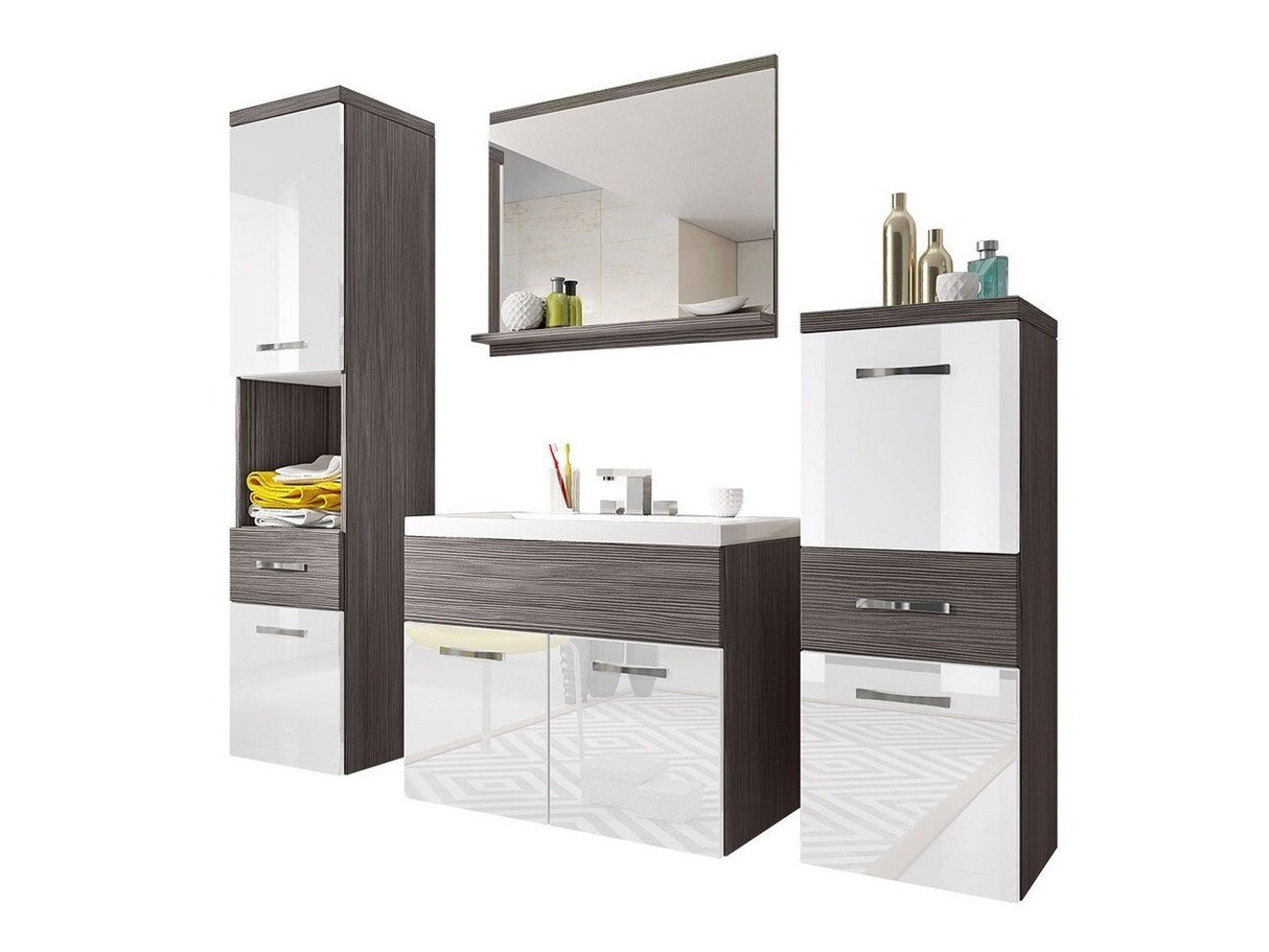 Fürdőszoba garnitúra Alba / bella (Lumia), Szín: Bodega + Fényes fehér
