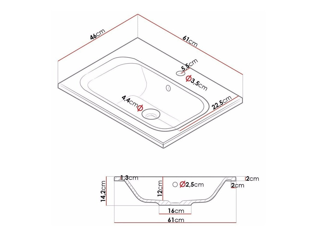 Fürdőszoba garnitúra Porto (Mandy), Led világítás: Nem, Mosdókagyló: Igen, Szín: Fehér + Fényes fehér