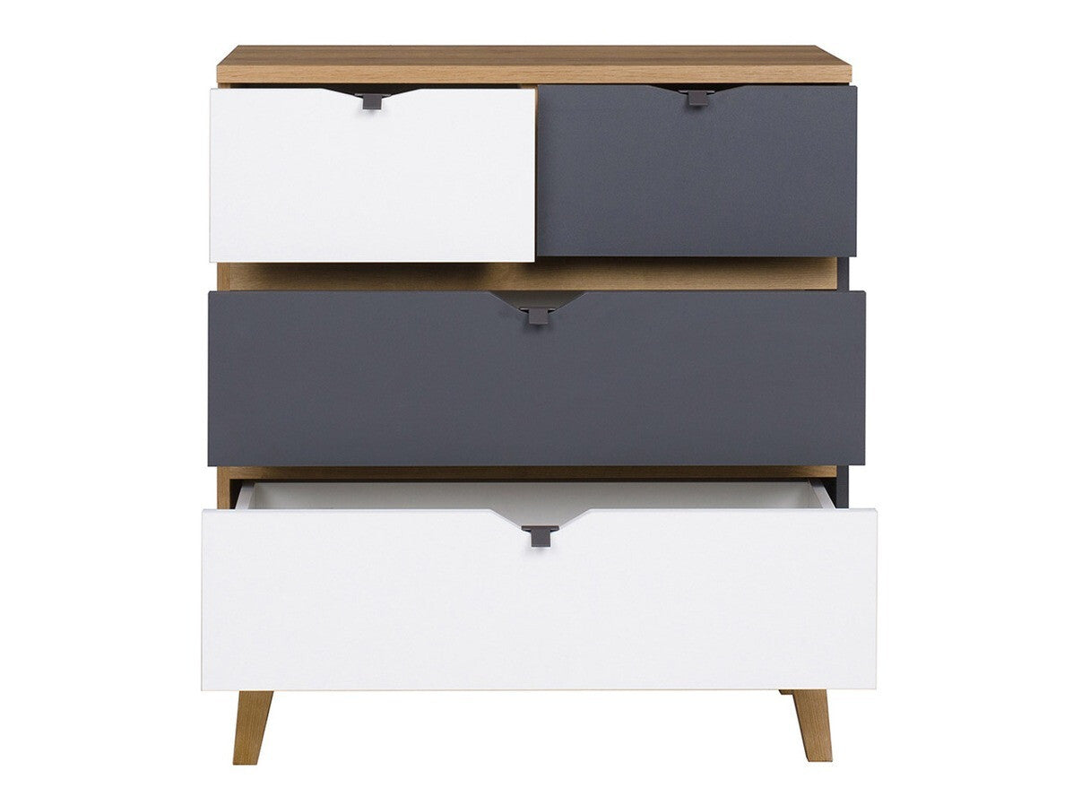 Bútorkészlet MEMONE (Temero II), Szín: Arany tölgy + Grafit + Fehér