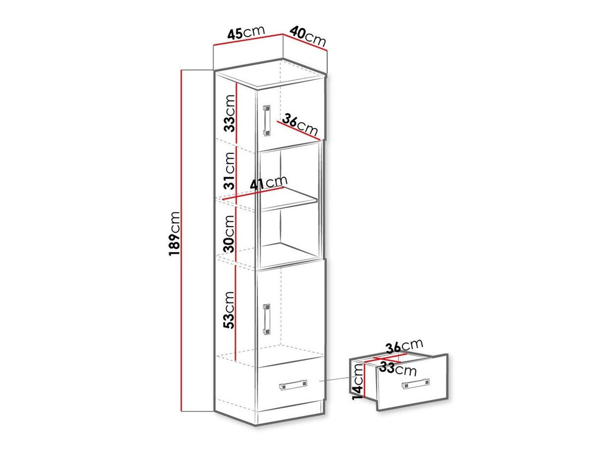 Könyvespolc Trafiko 45 (Tofiko 45 TO04), Szín: Fehér + Rózsaszín