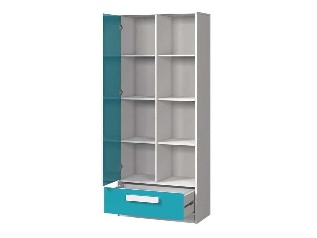 Gyerekszoba garnitúra Guliver III (Raliv III), Szín: Fehér + Fényes fehér + Szürke