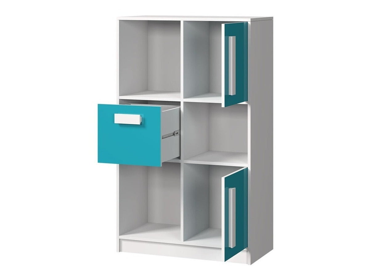 Gyerekszoba garnitúra Guliver III (Raliv III), Szín: Fehér + Fényes fehér + Szürke