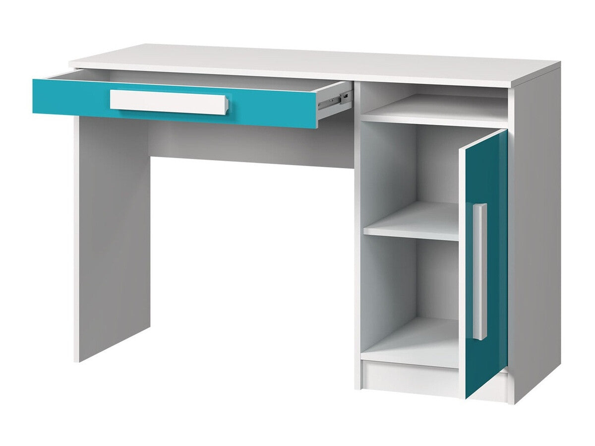 Gyerekszoba garnitúra Guliver V (Raliv V), Szín: Fehér + Fényes Türkiz