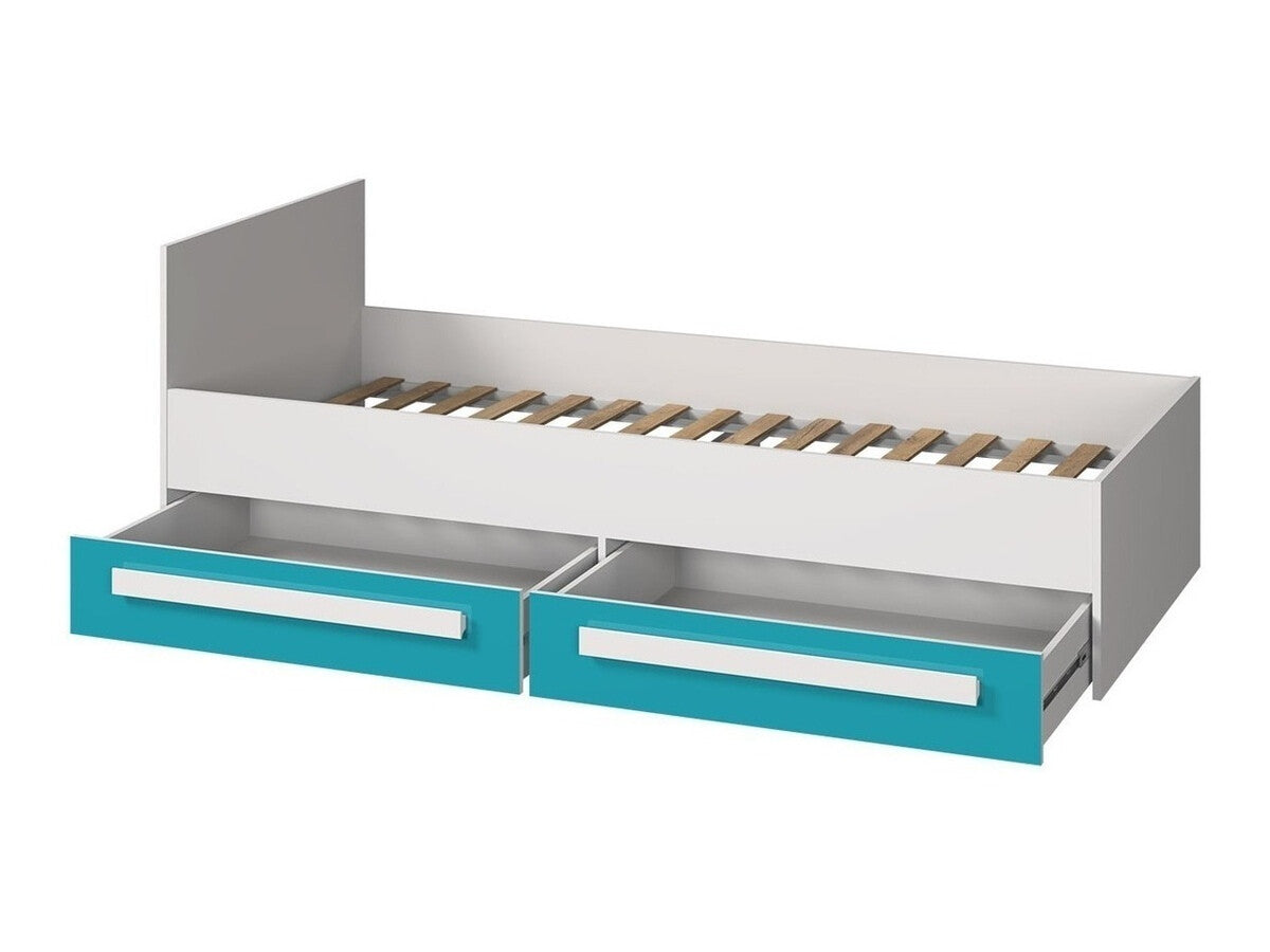 Gyerekszoba garnitúra Guliver V (Raliv V), Szín: Fehér + Fényes Türkiz