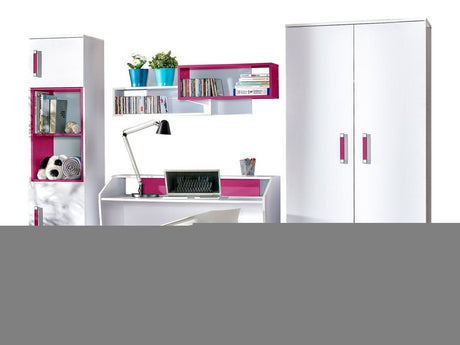 Gyerekszoba garnitúra Trafiko I (Tofiko I), Szín: Fehér + Rózsaszín