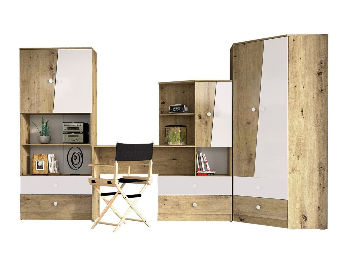 Bútorkészlet Nero IV (Wurak), Szín: Artisan tölgy + Fehér