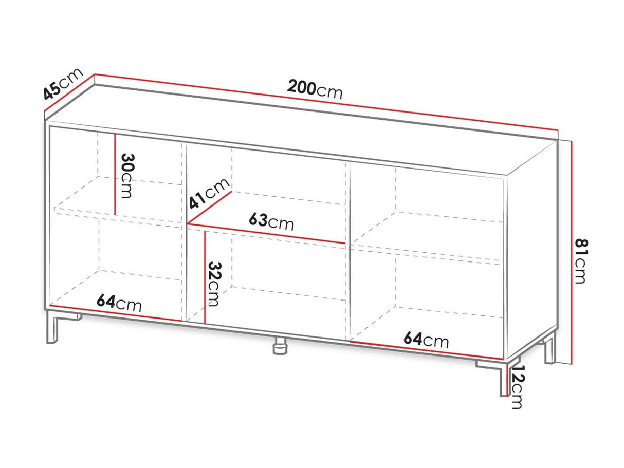 Szekrény MARMO 200 3D (Sopeleto 3D 200) Szín: Fehér + Fehér márvány