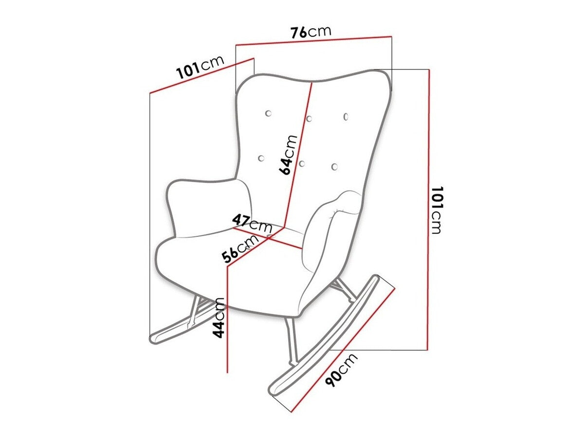 Hintaszék SKANDYNAWSKI BUJANY (Akcjusz), Szín: Magic Velvet 2213