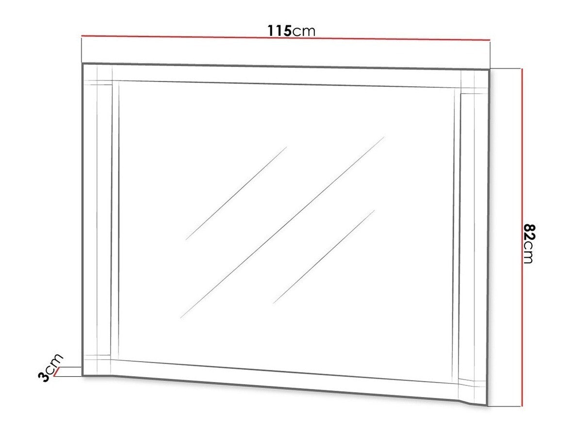 Tükör Dallas D9 (Xavier), Szín: Sonoma tölgy
