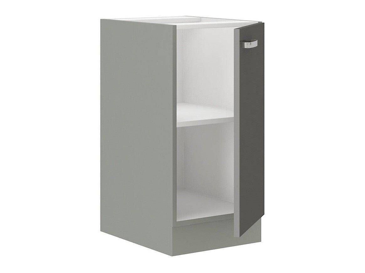 Moduláris szekrény ajtókkal Multiline 40 D 1F BB (Szürke + Fényes fehér)