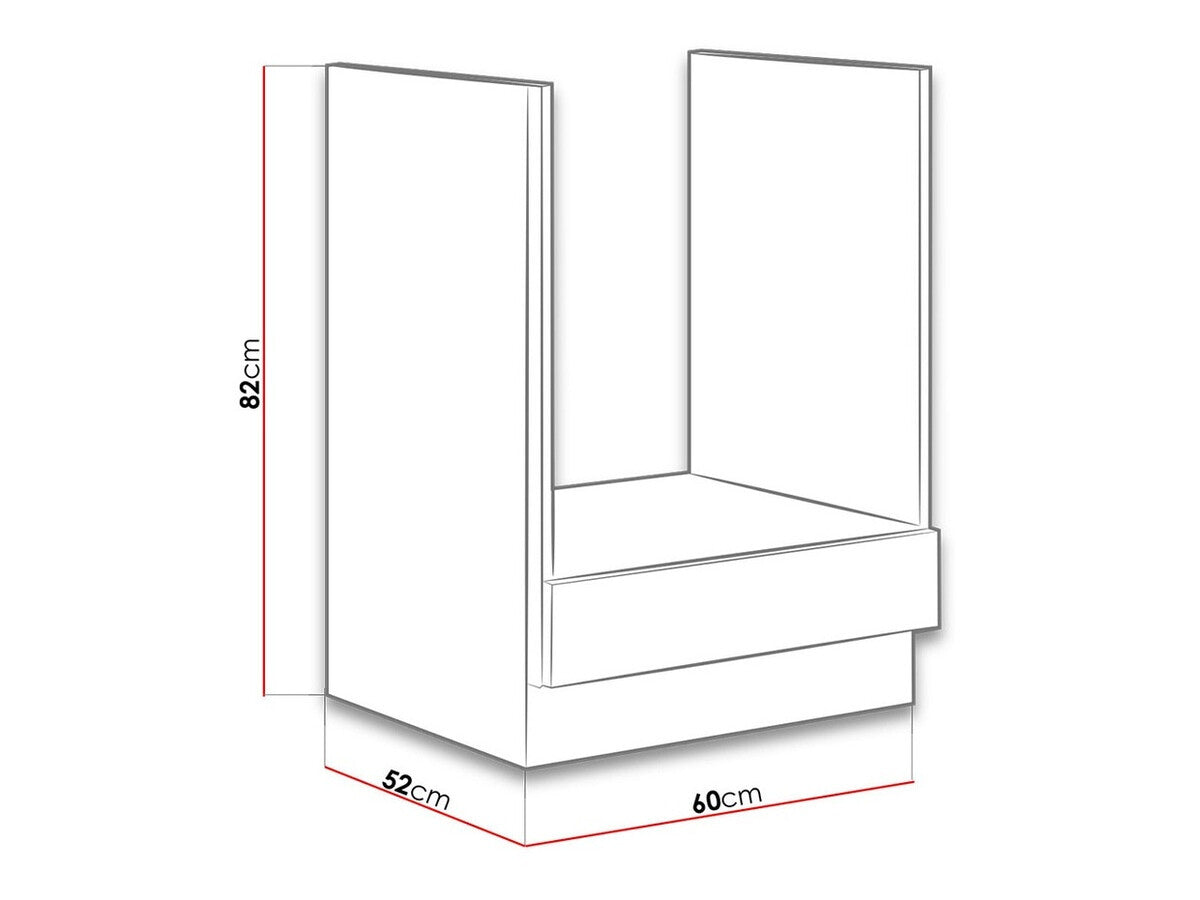 Moduláris szekrény beépített készülékekhez Faline 60 D GAZ BB (Vigo)