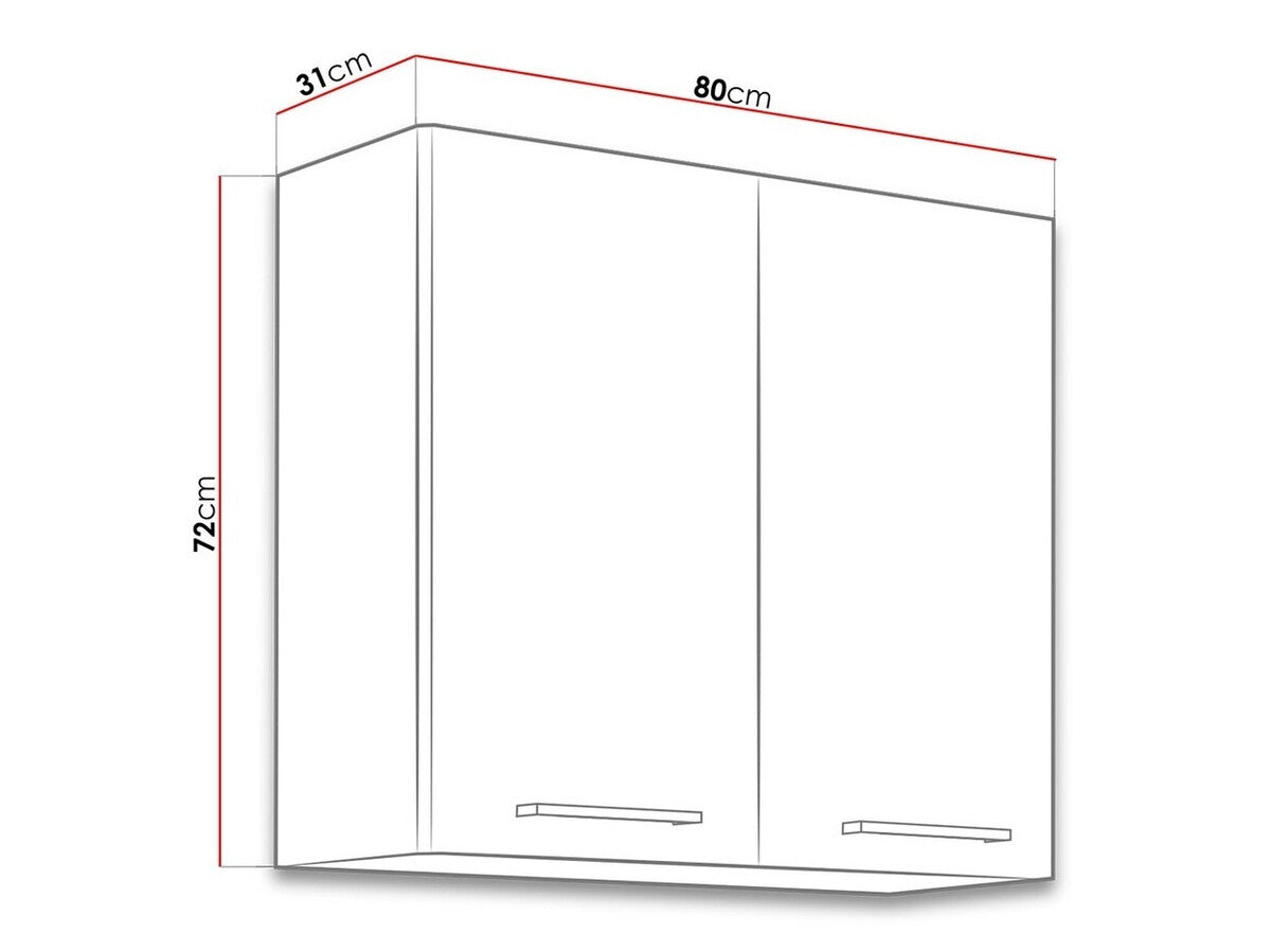 Moduláris fali szekrény Faline 80 G-72 2F (Vigo)