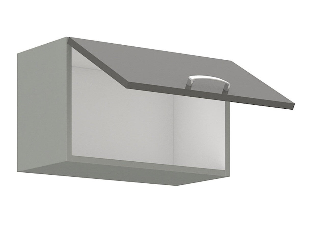 Moduláris fali szekrény Multiline 60 GU-36 1F (60 OK-40) (Szürke + Fényes krém)