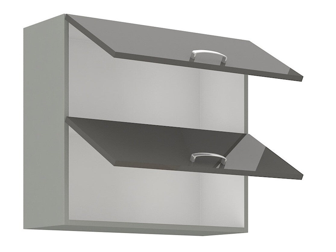 Moduláris fali szekrény Multiline 80 GU-72 (Szürke + Fényes fehér)