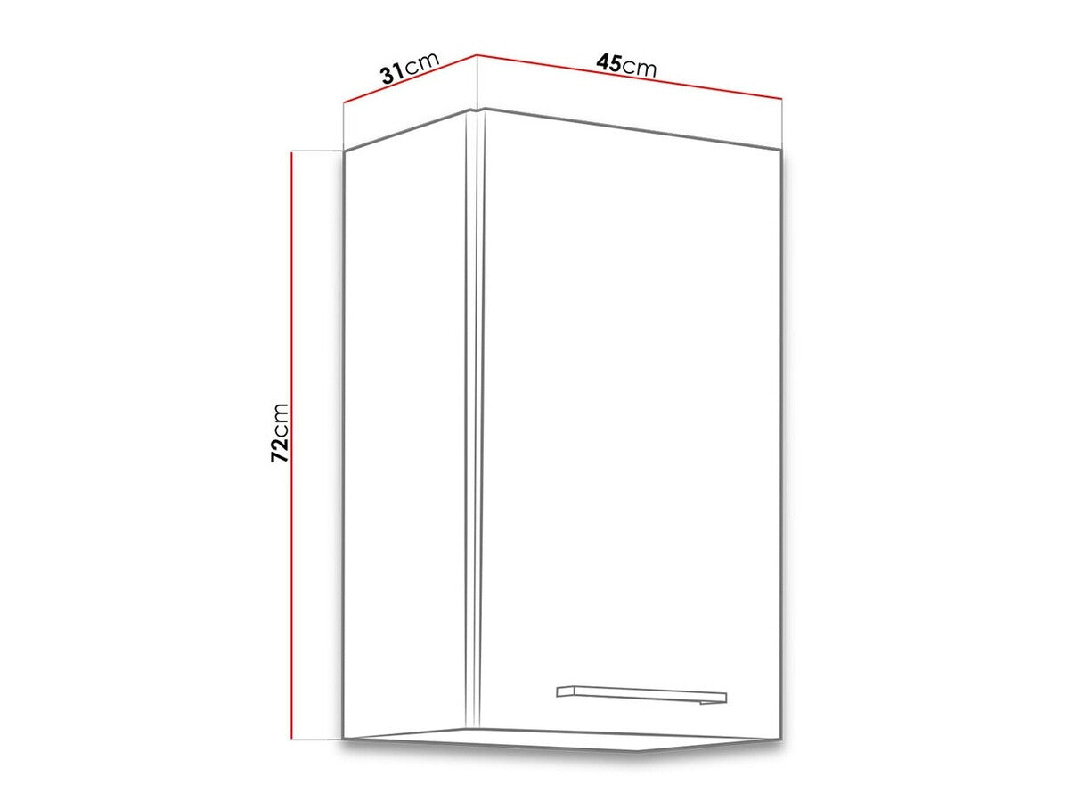 Moduláris fali szekrény Faline 45 G-72 1F (Vigo)