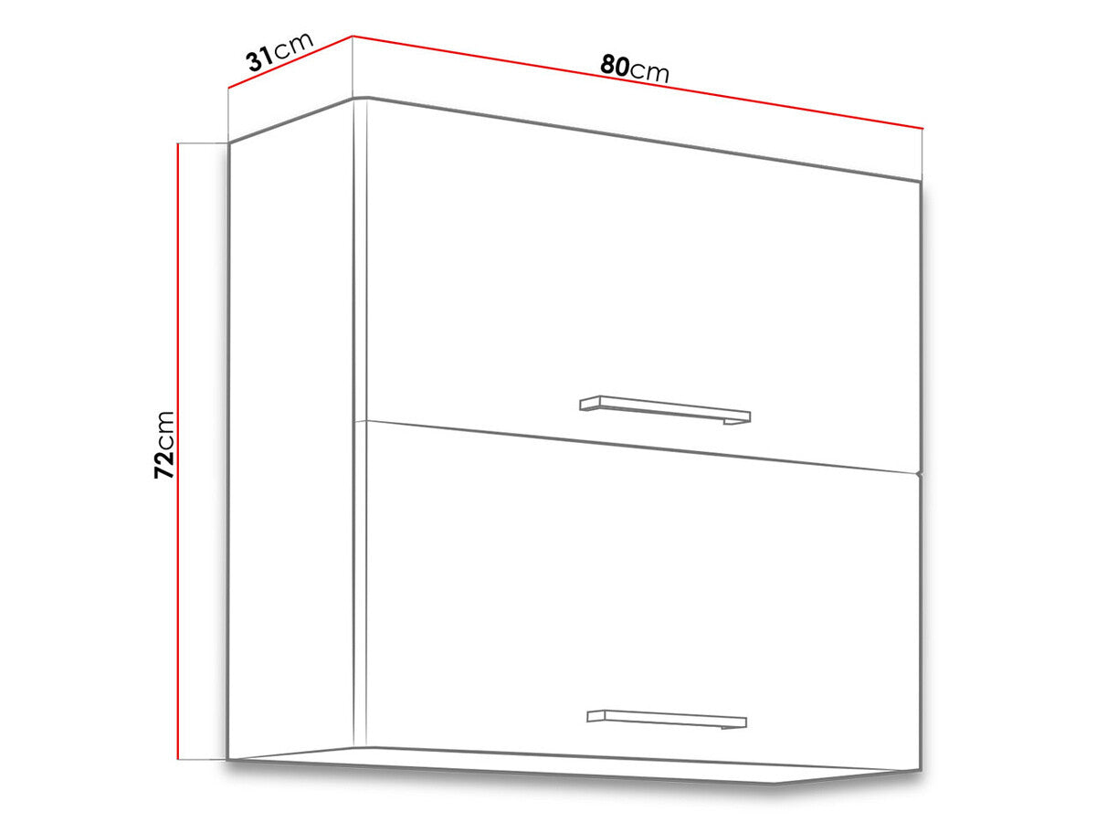 Moduláris fali szekrény Faline 80 GU-72 2F (Vigo)