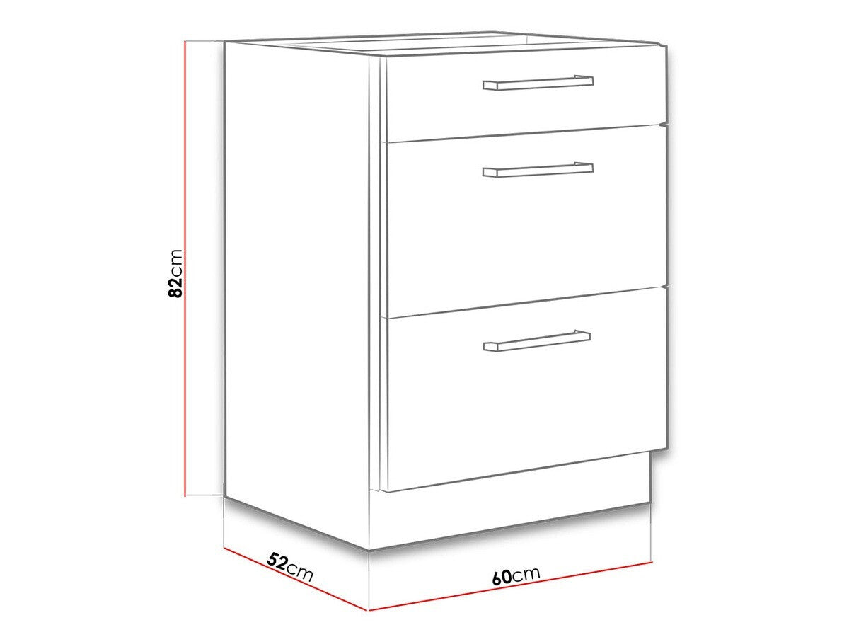 Moduláris szekrény fiókokkal Faline 60 D 3S BB (Vigo)