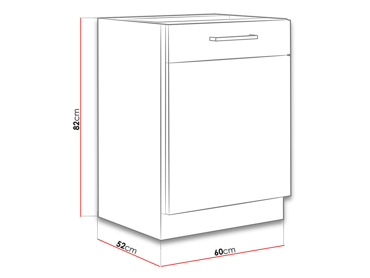 Moduláris szekrény ajtókkal Faline 60 D 1F BB (Vigo)