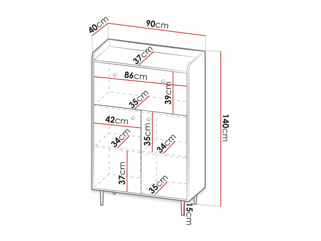 Szekrény KB90 VASINA VS-03 (Peczo PC03)