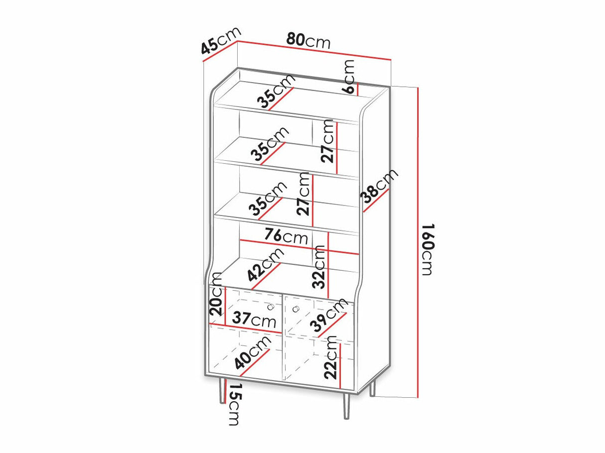 Könyvespolc R2D VASINA VS-06 (Peczo PC06)