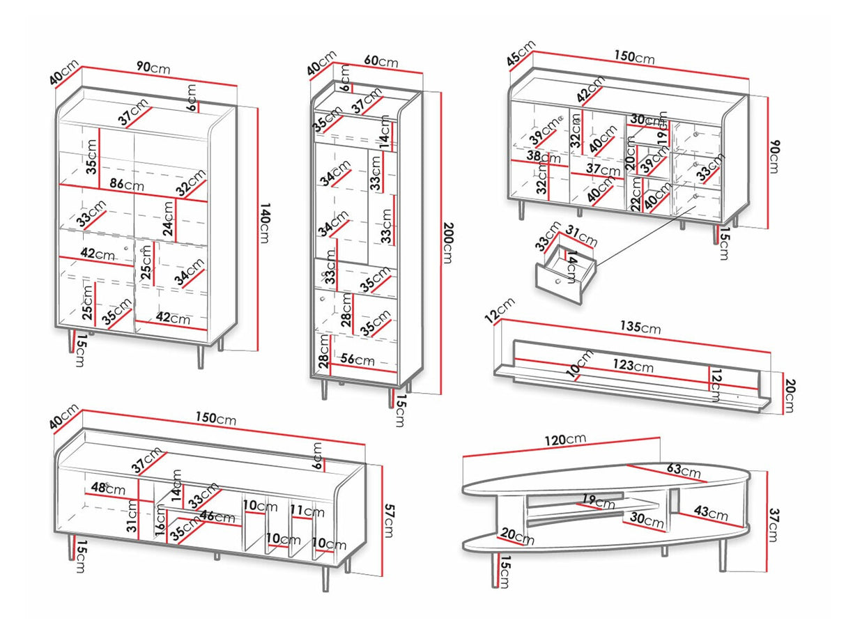 Nappali szett VASINA I (Peczo I), Led világítás: Nem