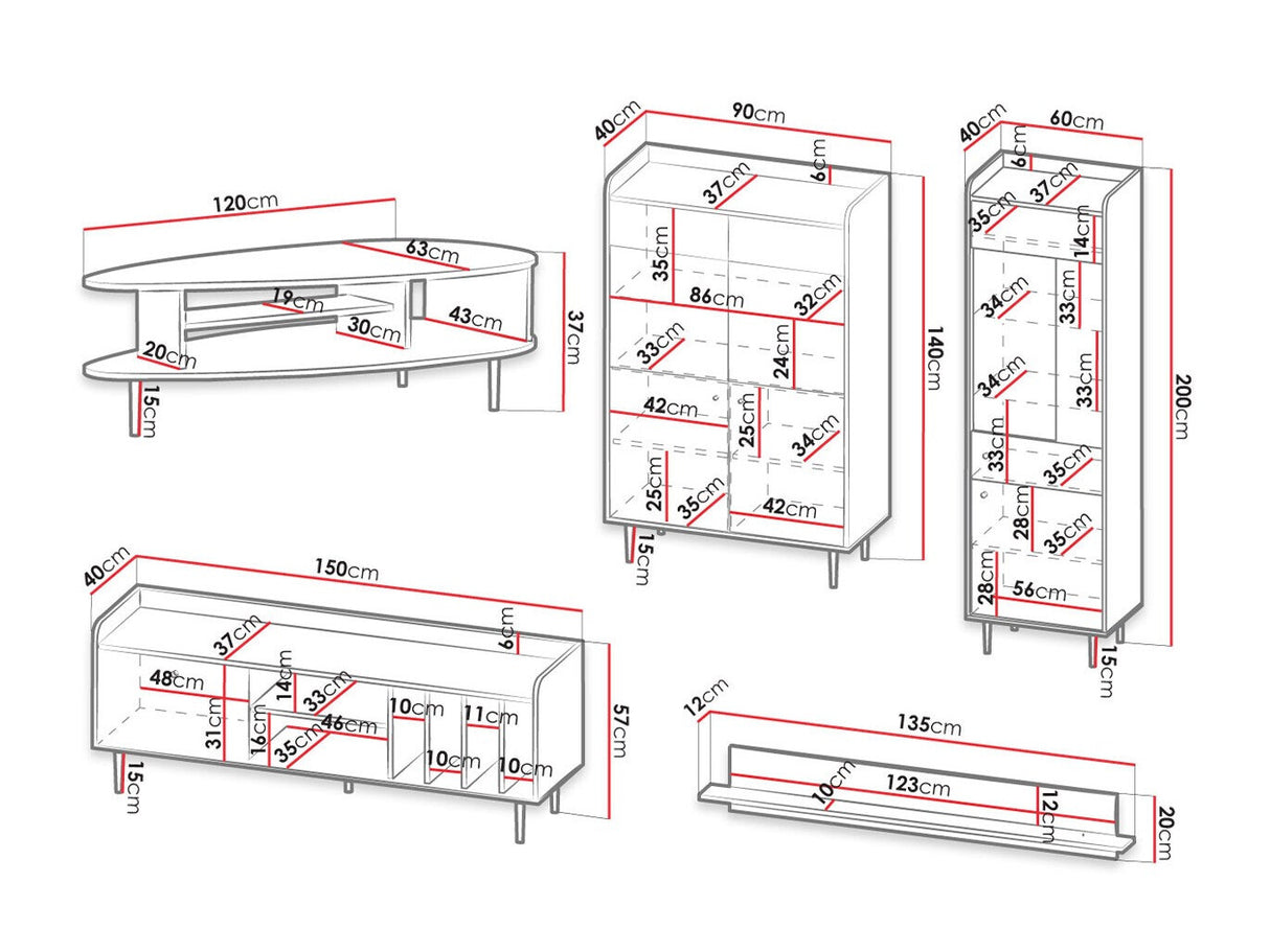 Nappali szett VASINA III (Peczo III), Led világítás: Nem