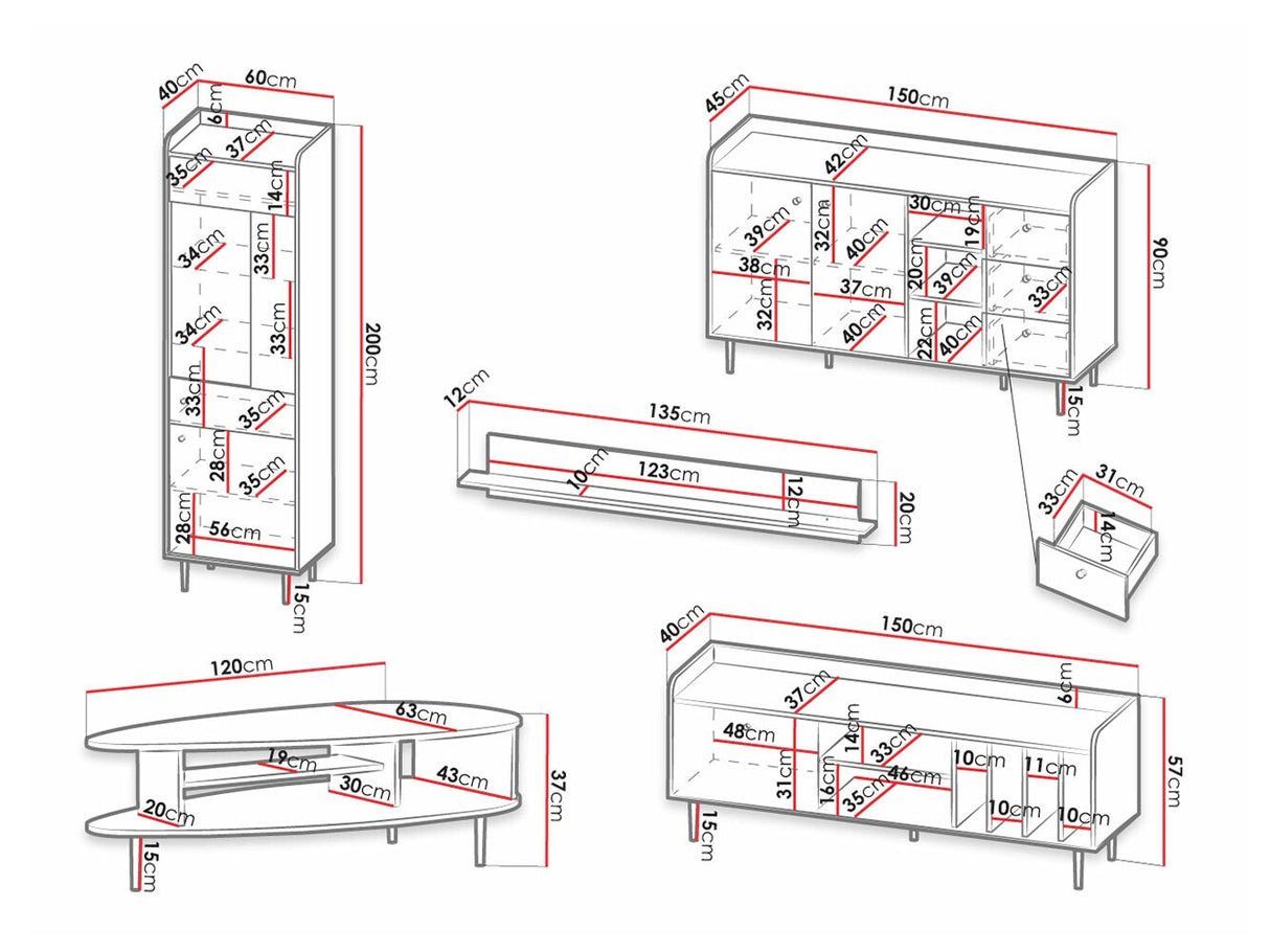 Nappali szett VASINA IV (Peczo IV), Led világítás: Nem