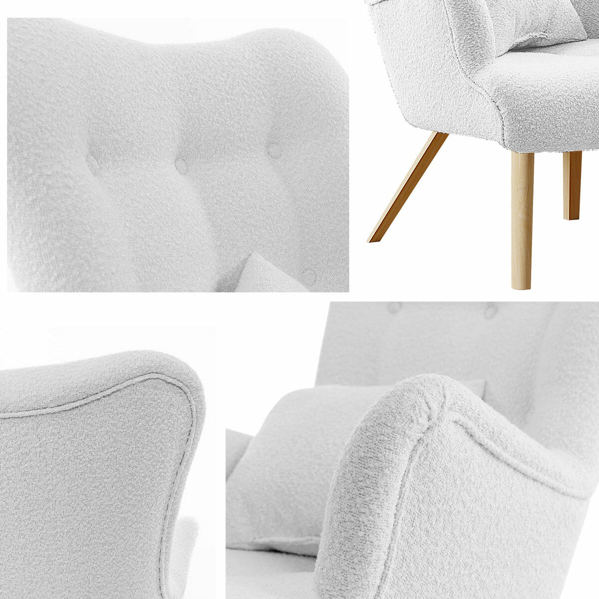 Fotel SKANDYNAWSKI NA NÓŻKACH (Akcjusz), Szín: Magic Velvet 2216