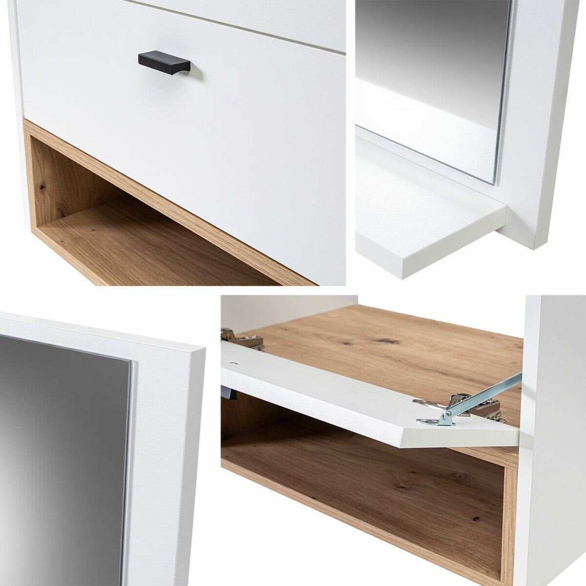 Fürdőszoba garnitúra Zestaw łazienkowy OLIER II, Szín: Artisan tölgy + Fekete, Mosdókagyló: Nem