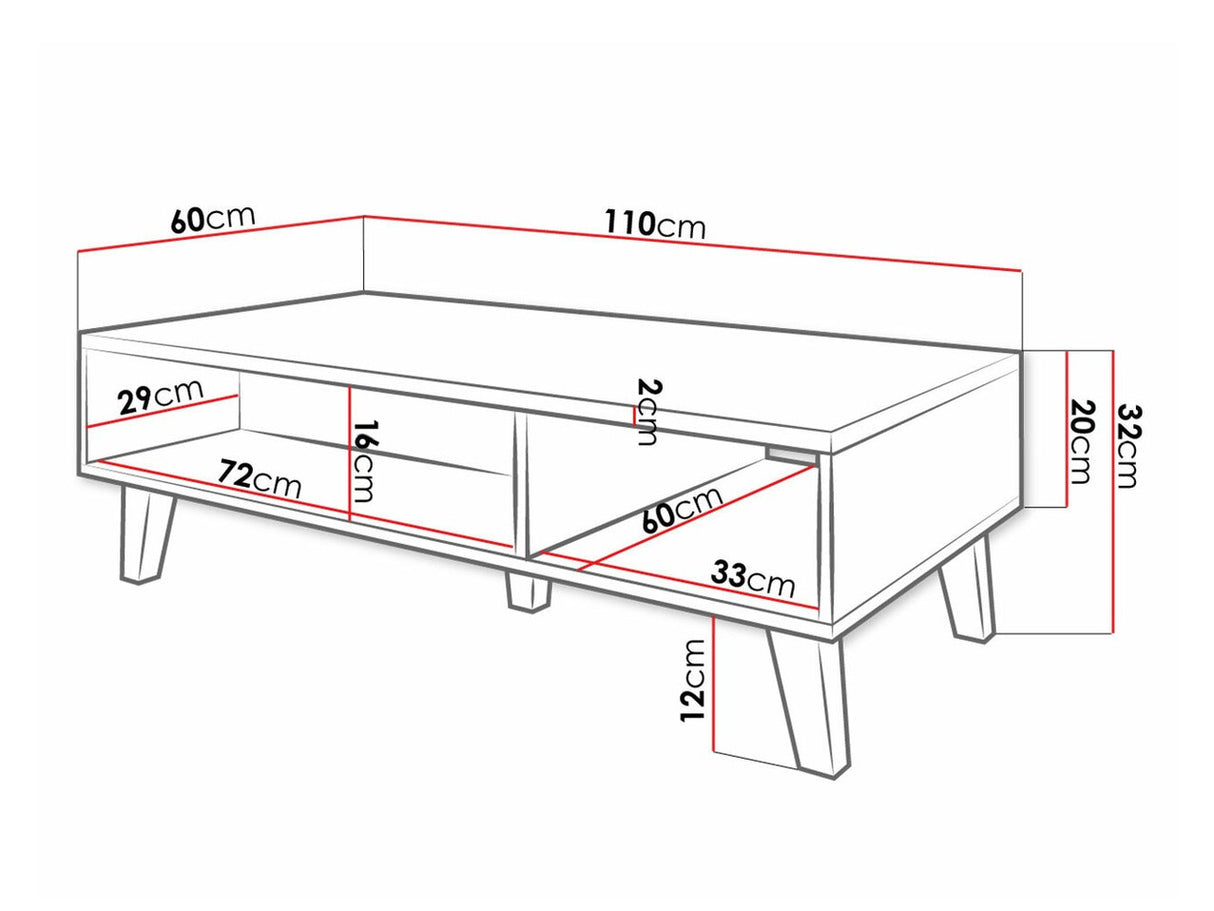 Dohányzóasztal Nemrd (Elsie)