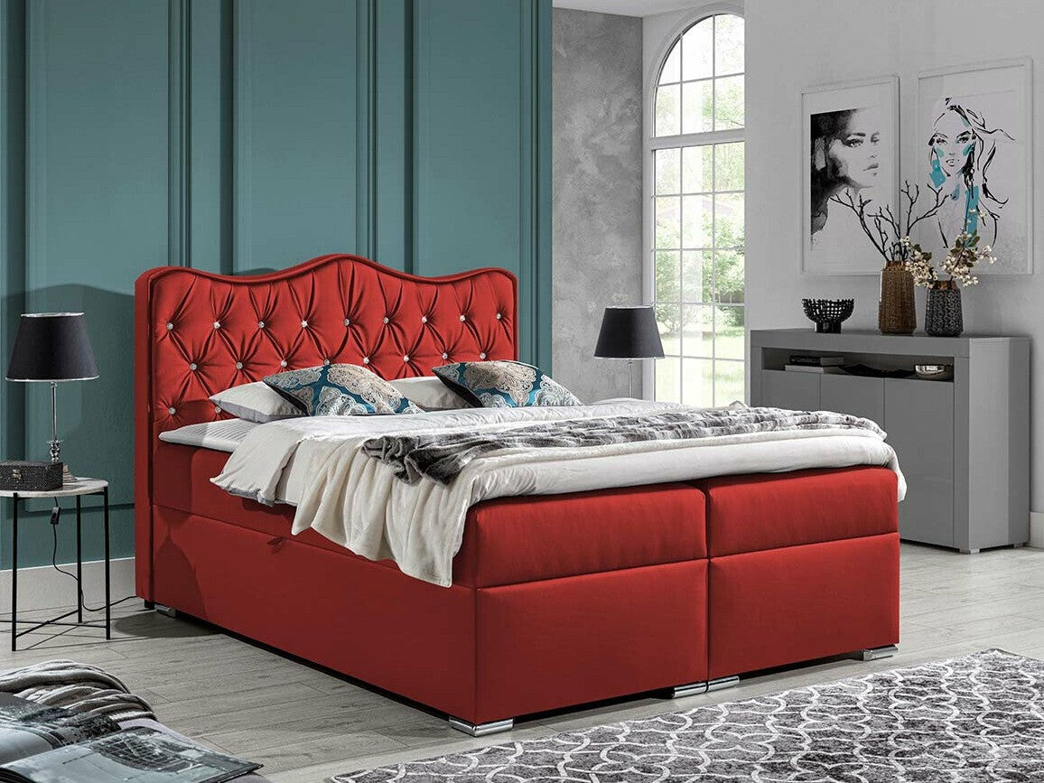 Kontinentális ágy SUŁTAN, Szín: Öko bőr Soft 010A, Alvó felület mérete: 180 x 200 cm