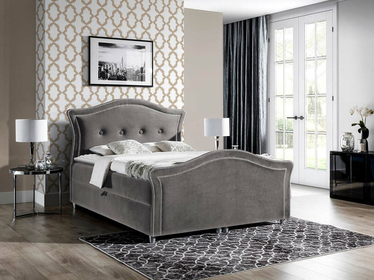 Kontinentális ágy BEDRAN LUX (Masala Lux), Szín: Velluto 17, Alvó felület mérete: 140 x 200 cm