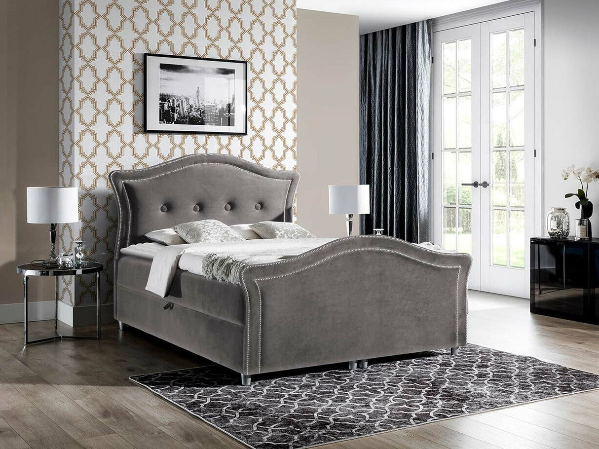 Kontinentális ágy BEDRAN LUX (Masala Lux), Szín: Velluto 17, Alvó felület mérete: 160 x 200 cm