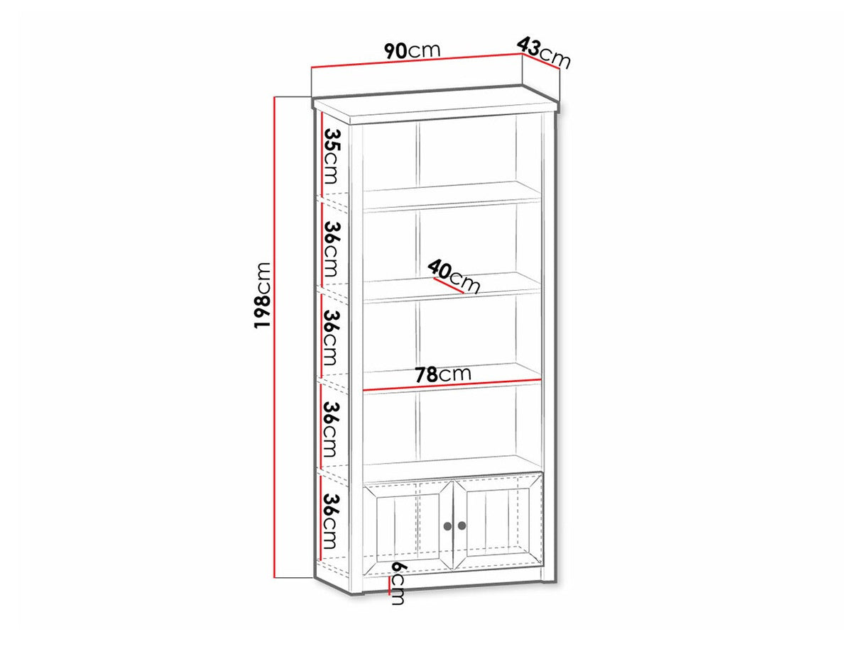 Könyvespolc Prowansja R1 08