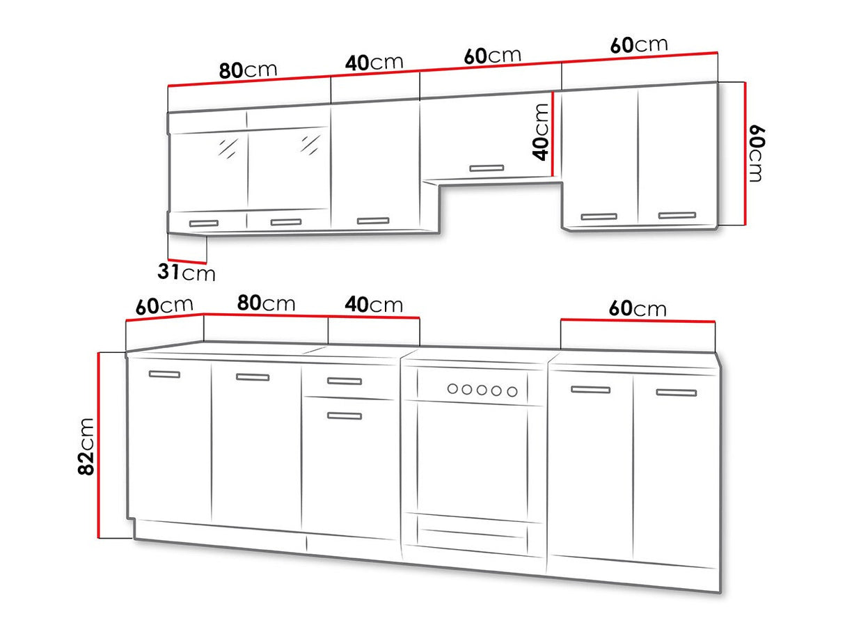 Konyhabútor OMEGA (Charles II), Led világítás: Igen