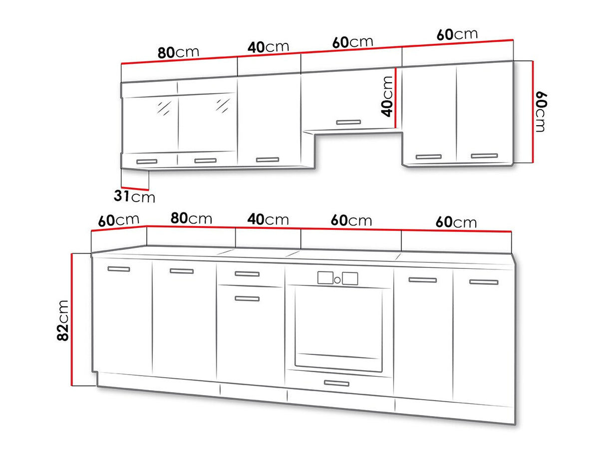 Konyhabútor OMEGA (Charles I), Led világítás: Igen