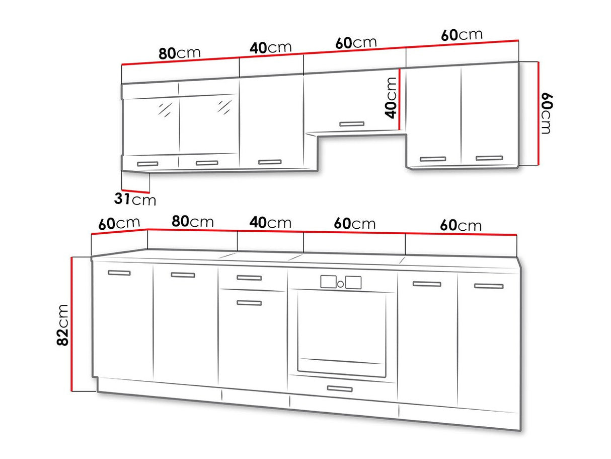 Konyhabútor DAVE (Marina I), Led világítás: Igen