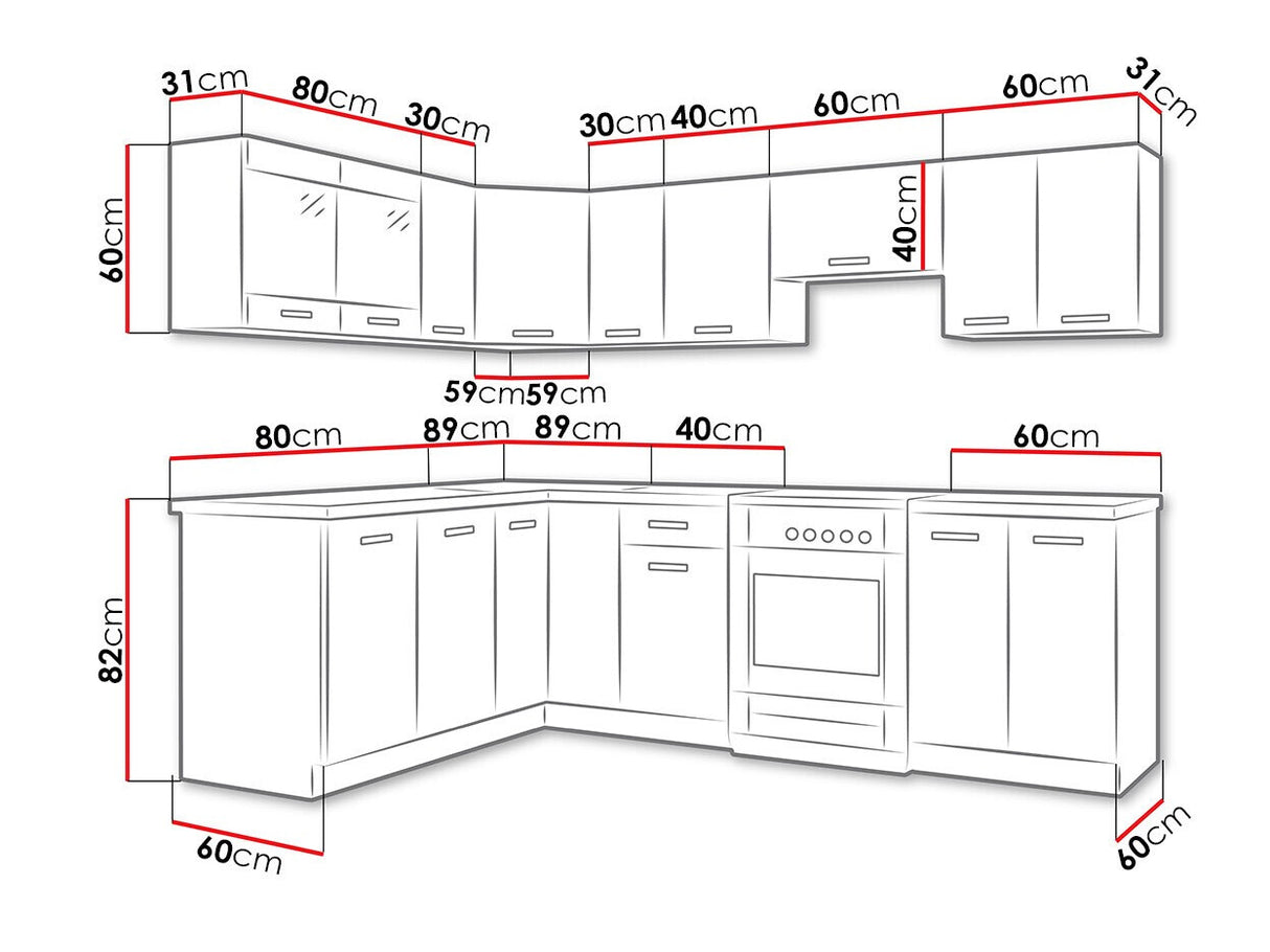 Konyhabútor DAVE (Marina II), Led világítás: Igen