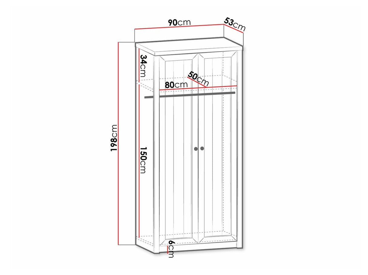 Gardróbszekrény Prowansja S2D 13