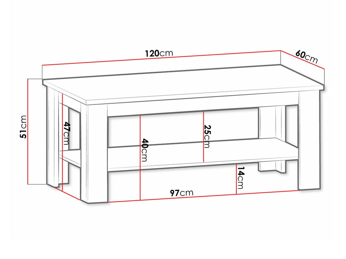 Dohányzóasztal Prowansja ST2