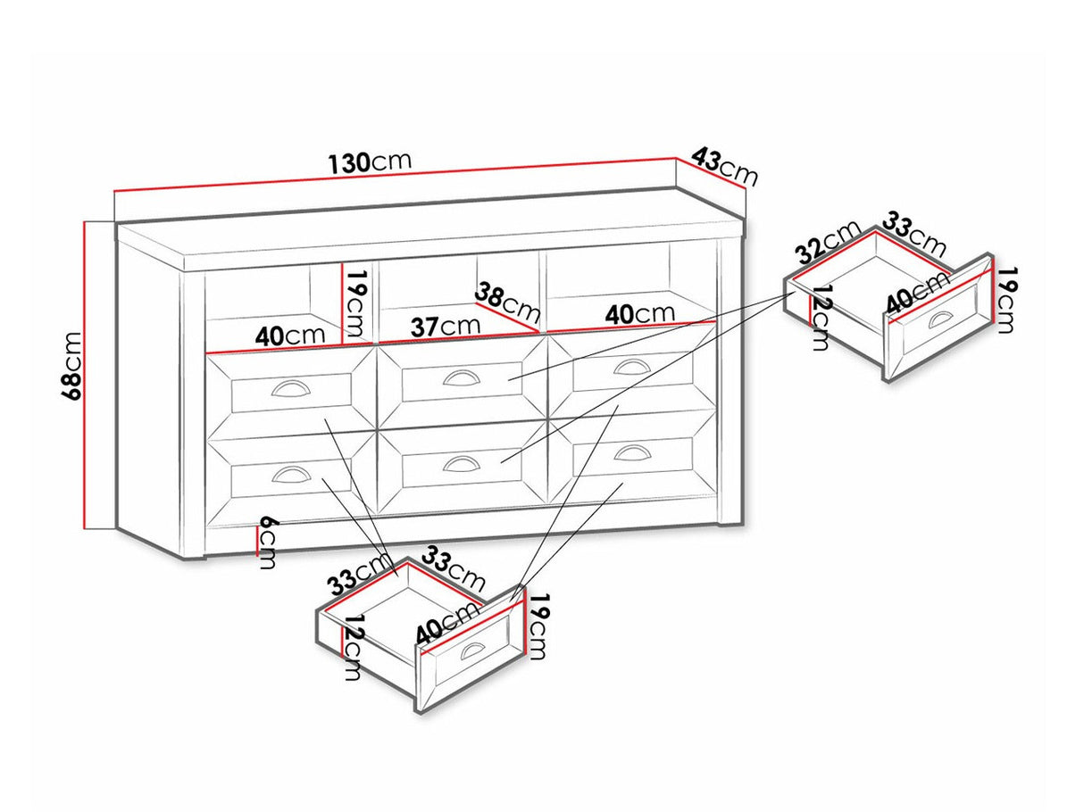 Komód Prowansja K6S 06