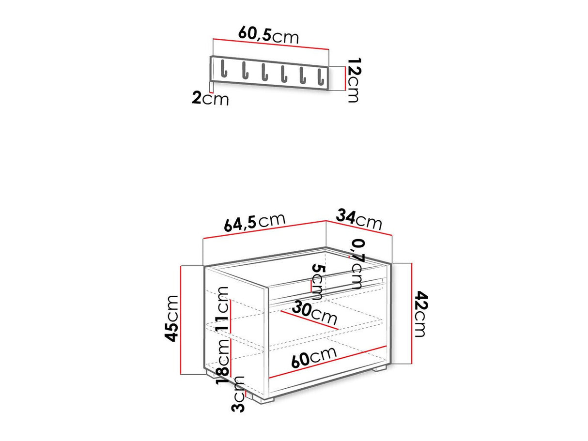 Előszoba garnitúra GRAWIS 60