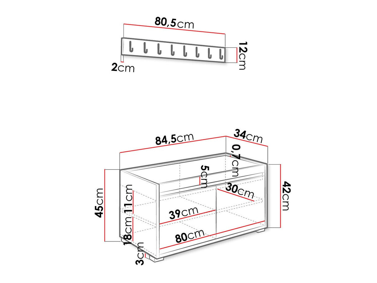 Előszoba garnitúra GRAWIS 80