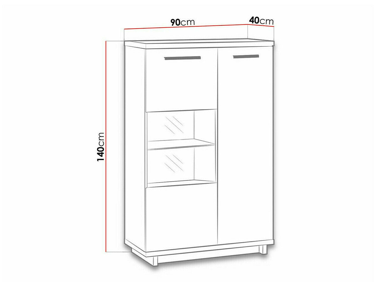 Könyvespolc 90 INES (Mins), Led világítás: Igen