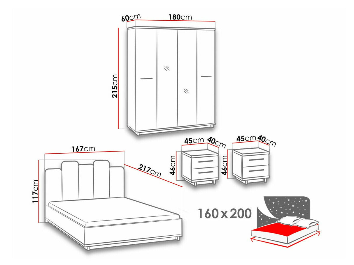 Hálószoba garnitúra INES III (Mins)