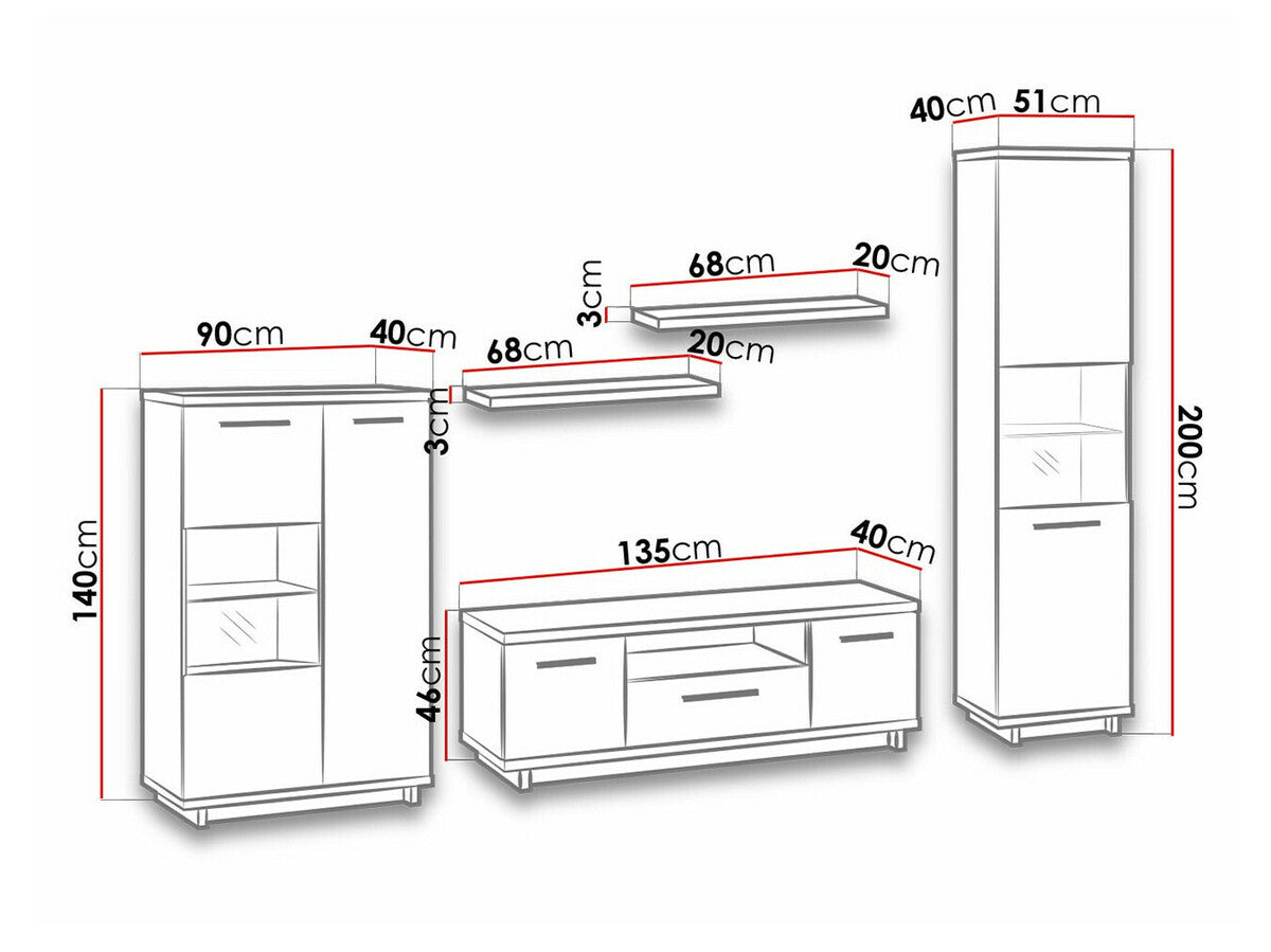 Nappali szett INES VI (Mins), Led világítás: Igen