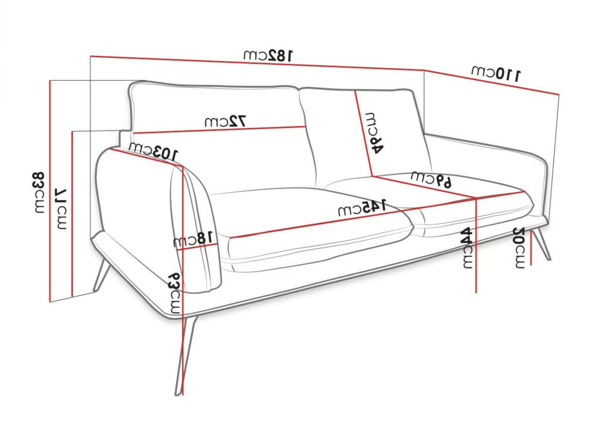 Kanapé PORTIMAO 2-KA (Konstare 2), Szín: Zetta 297