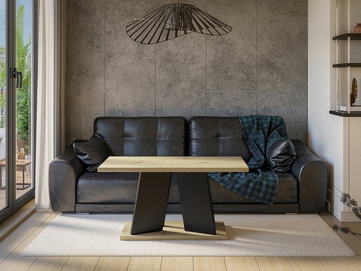 Dohányzóasztal Mufo (Josiah), Szín: Artisan tölgy + Fekete