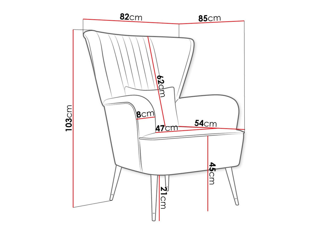 Fotel Manidi (Pirko), Szín: Magic Velvet 2201