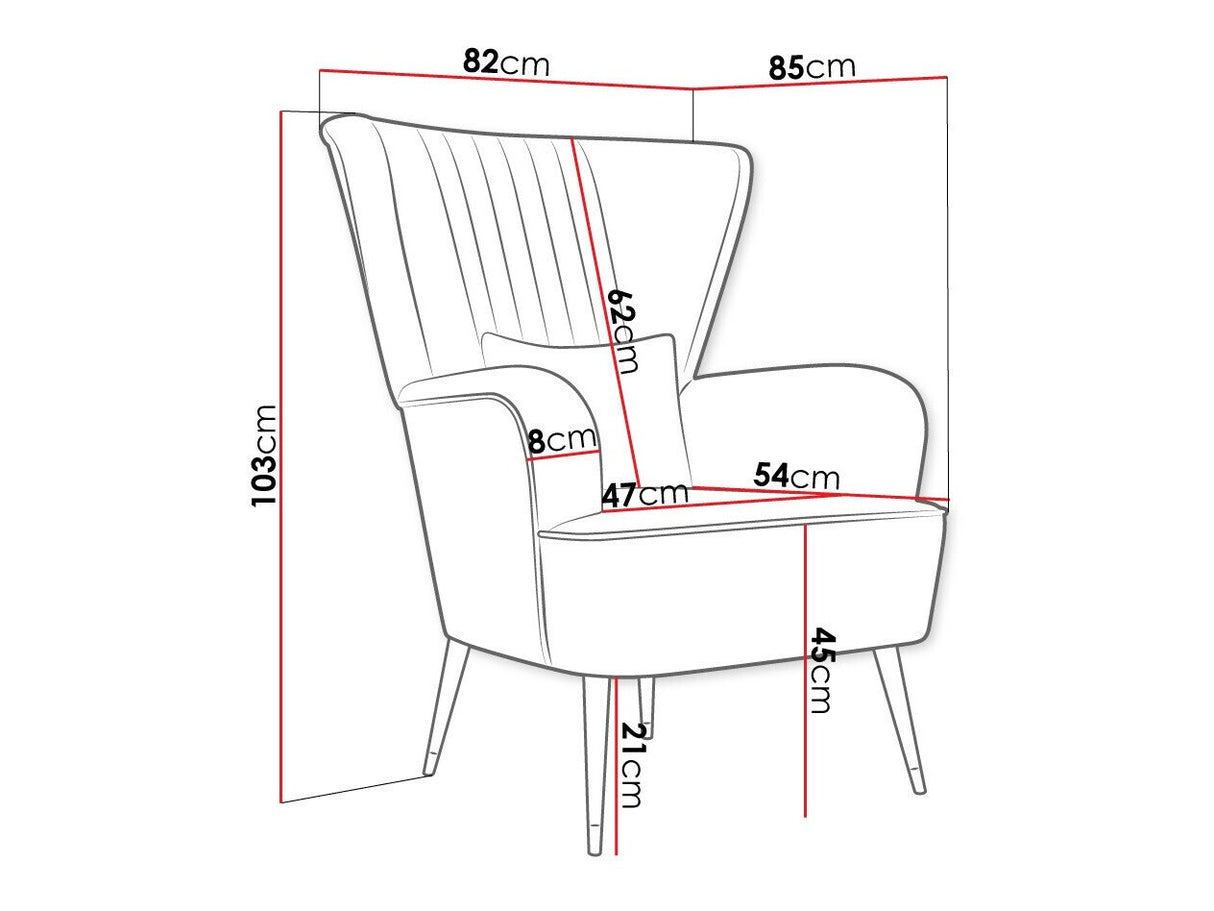 Fotel Manidi (Pirko), Szín: Magic Velvet 2216